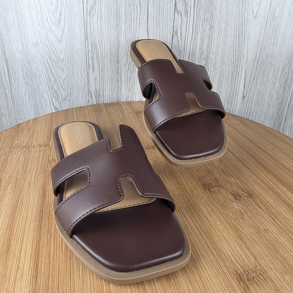 Women's Brown H Sandals - Picture 8 of 13